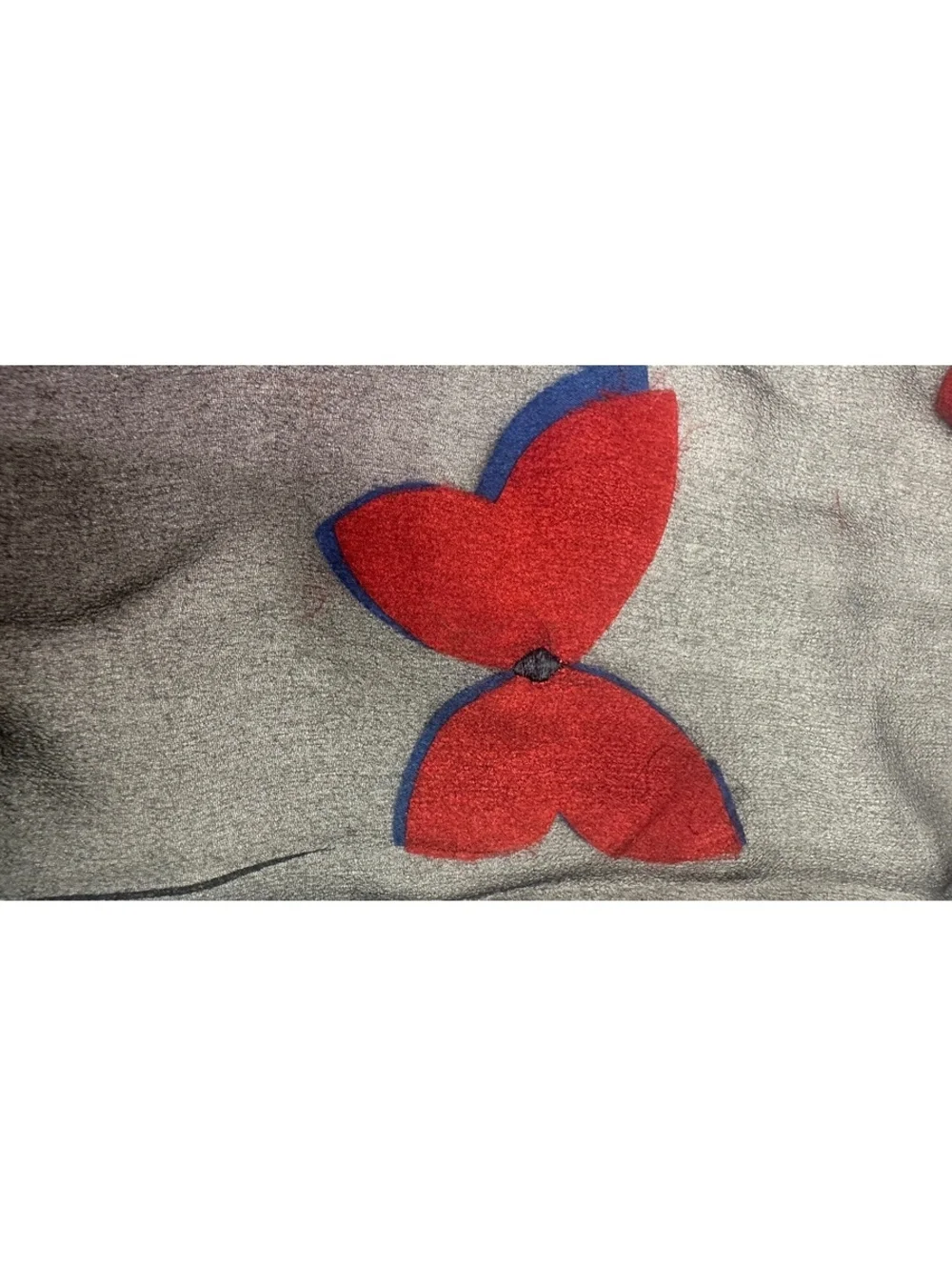 Two Layer 100% Silk Scarf Trapped Butterflies 20x65 Wrap Cover Up Blue & Red